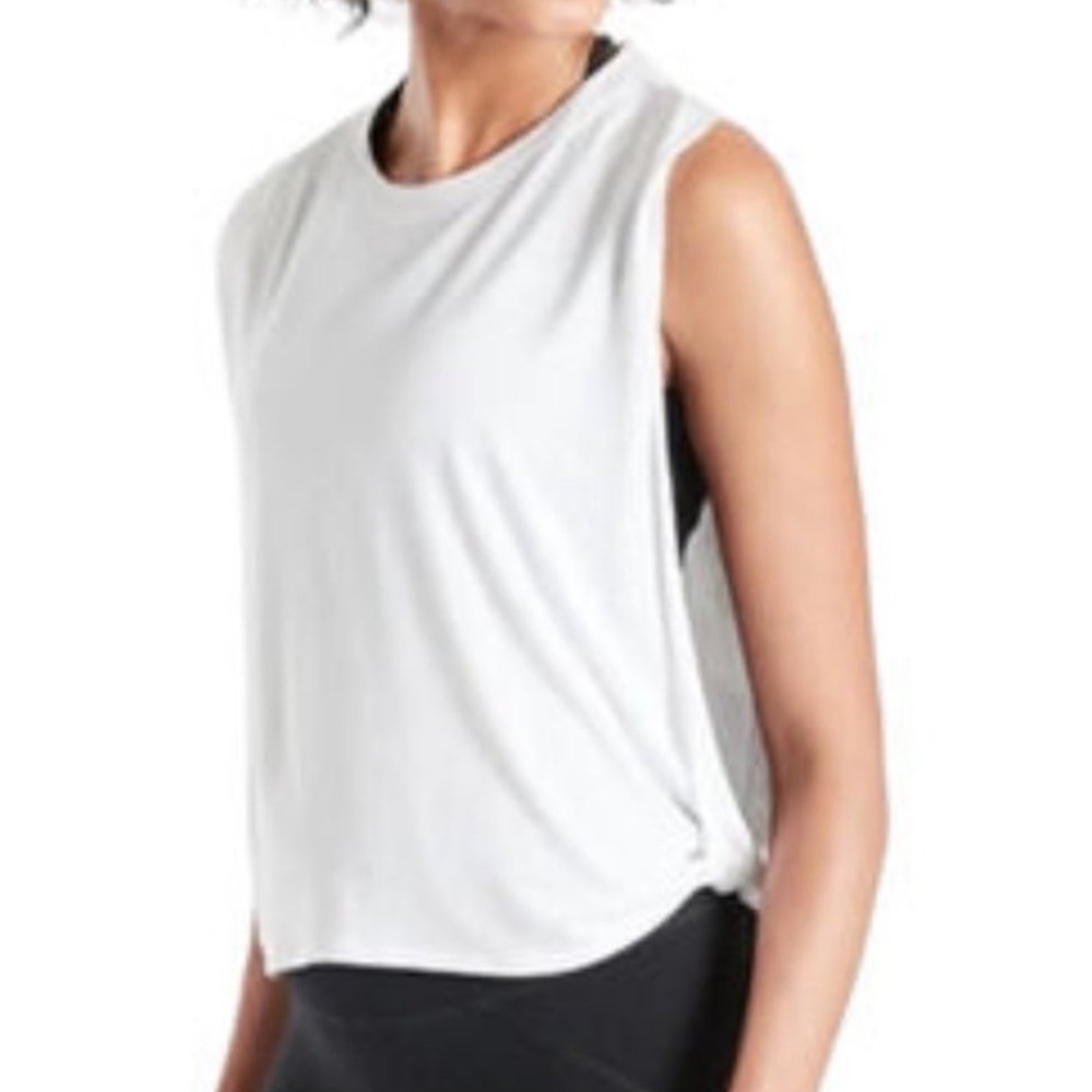 ATHLETA White Open Side Twist Tank